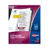 Avery Ready Index Customizable Table of Contents A-Z Tab Dividers, White Tabs, 6 Sets (11829)