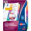 Avery Ready Index Numeric Paper Dividers, 12-Tab, Multicolor, 6/Pack (11196)