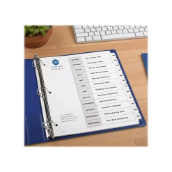 Avery Ready Index Table of Contents Paper Dividers, Jan-Dec Tabs, White, 6 Sets/Pack (11826)