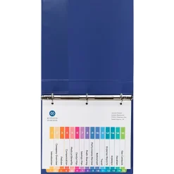 Avery Ready Index Table of Contents Pre-Printed Paper Dividers, 15 Tabs, Multicolor, 1 Set (11143)