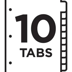 Avery Ready Index Table of Contents Paper Dividers, 1-10 Tabs, Multicolor (11135)