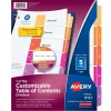 Avery Ready Index Table of Contents Paper Dividers, 1-5 Tabs, Multicolor (11131)