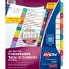 Avery Ready Index Table of Contents Paper Dividers, 1-12 Tabs, Contemporary Multicolor (11847)