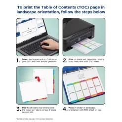 Avery Ready Index Table of Contents Paper Dividers, A-Z Tabs, Contemporary Multicolor (11844)