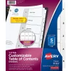 Avery Ready Index Table of Contents Paper Dividers, 1-5 Tabs, White (11130)