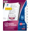 Avery Ready Index Table of Contents Paper Dividers, 1-10 Tabs, White (11134)