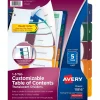 Avery Ready Index Table of Contents Plastic Dividers, 1-5 Tabs, Multicolor (11816)
