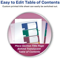 Avery Ready Index Table of Contents Plastic Dividers, 1-5 Tabs, Multicolor (11816)