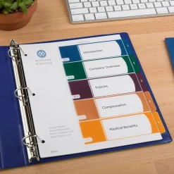 Avery Ready Index Table of Contents Plastic Dividers, 1-5 Tabs, Multicolor (11816)