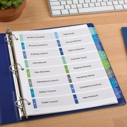 Avery Ready Index Table of Contents Double Column Paper Dividers, 1-16 Tabs, Multicolor (11320)