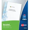 Avery Recycled Economy Lightweight Sheet Protectors, 8-1/2" x 11", Clear, 100/Box (75539)