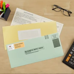 Avery Send & Reply Piggyback Laser/Inkjet Mailing Labels, 1-5/8