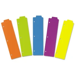 Avery Snap-In Plastic Bookmark Dividers, Assorted Colors with White Labels, Set of 5 (24908)