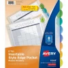 Avery Style Edge Insertable Plastic Dividers with Pocket, 8 Tabs, Multicolor (11293)