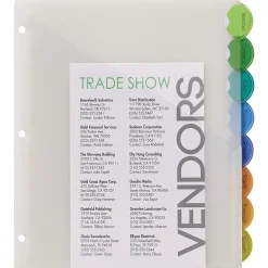 Avery Style Edge Insertable Plastic Dividers with Pocket, 8 Tabs, Multicolor (11293)