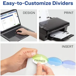 Avery Style Edge Insertable Plastic Dividers with Pocket, 5 Tabs, Multicolor (11292)