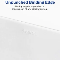 Avery Style Numeric 51-75 Paper Dividers, 25 Tabs, White (01332)