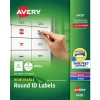 Avery Sure Feed Laser/Inkjet Multipurpose Labels, 1" Dia, White, 945 Labels/Pack (6450)