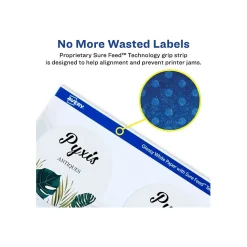 Avery Sure Feed Laser/Inkjet Round Labels, 3