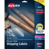 Avery Sure Feed Laser/Inkjet Shipping Labels, 2" x 4", Glossy Clear, 100 Labels/Box (6522)