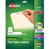 Avery Sure Feed Laser/Inkjet File Folder Labels, 2/3" x 3-7/16", White, 750 Labels/Pack (8066)