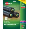 Avery Sure Feed Laser/Inkjet Print-to-the-Edge Labels, 1-5/8" Dia, Glossy Clear, 500 Labels/Pack (6582)