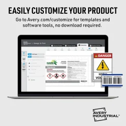 Avery Surface Safe Laser/Inkjet Label Safety Signs, 5