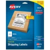 Avery TrueBlock Inkjet Shipping Labels, 5-1/2" x 8-1/2", White, 50 Labels/Pack (8126)