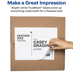 Avery TrueBlock Laser Shipping Labels, 8-1/2" x 11", White, 25 Labels/Pack (5265)