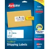 Avery TrueBlock Laser Shipping Labels, 2" x 4", White, 250 Labels/Pack (5263)