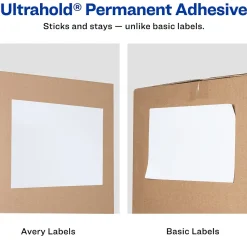 Avery TrueBlock Laser Shipping Labels with Paper Receipts, 5-1/16