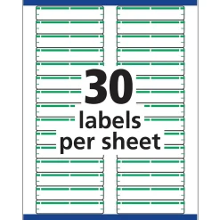 Avery TrueBlock Laser/Inkjet File Folder Labels, 2/3