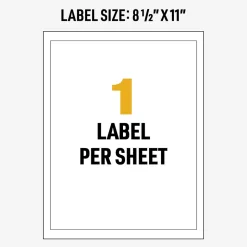 Avery UltraDuty Waterproof Laser GHS Chemical Labels, 8-1/2