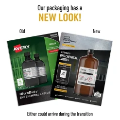 Avery UltraDuty Waterproof Laser GHS Chemical Labels, 2