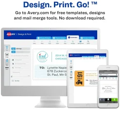 Avery Waterproof Laser Shipping Labels, 3-1/3