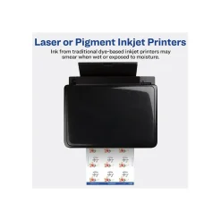 Avery Waterproof Laser/Pigment-Inkjet Square Labels, 2