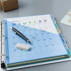 Avery Write & Erase Pocket Plastic Dividers, 8 Tabs, Multicolor (16177)