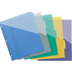 Avery Write & Erase Pocket Plastic Dividers, 5 Tabs, Multicolor (16176)
