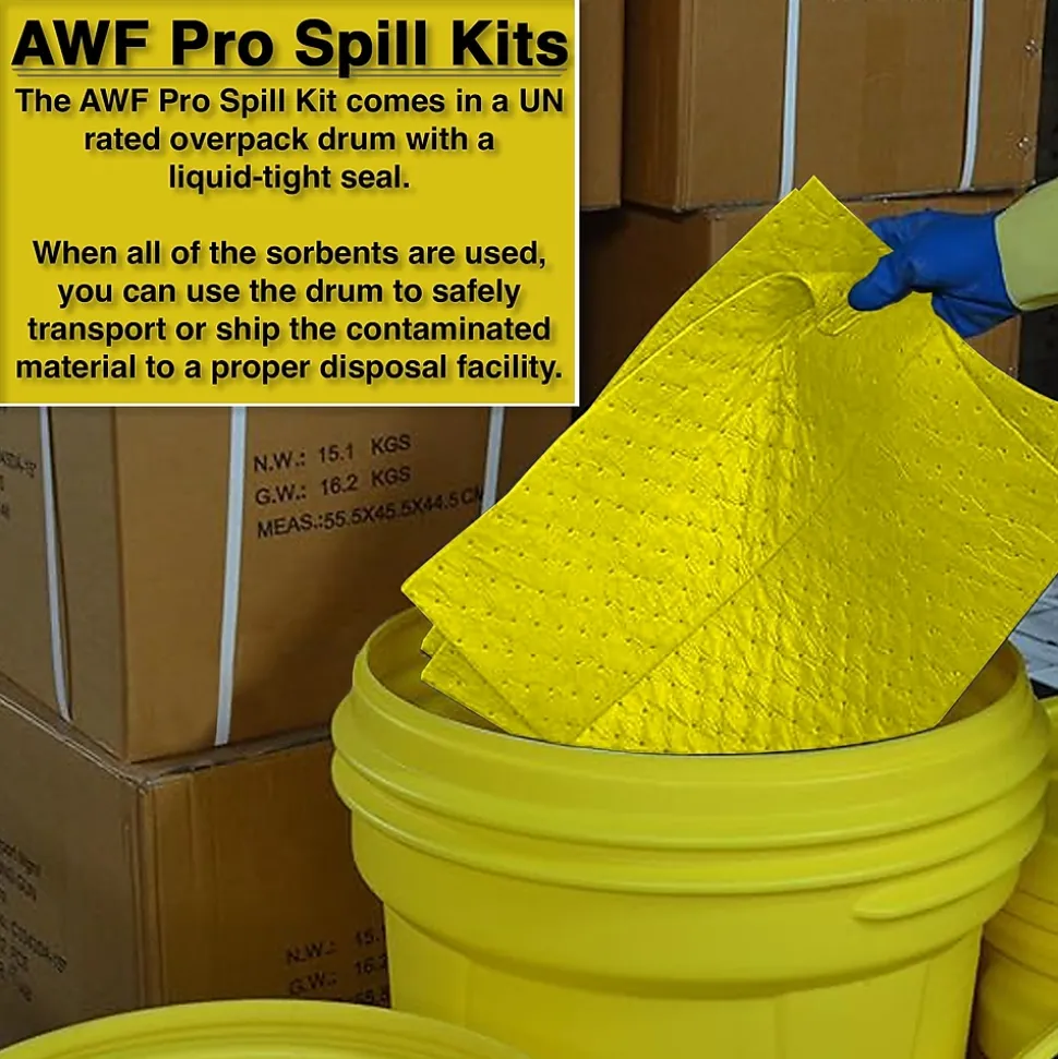 AWF Hazardous Spill Kit, 20 Gal, 54 pieces (KTSK 10214-RT)