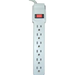 AXIS® 2' Indoor Extension Cord, 6-Outlet, White