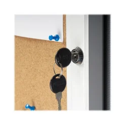 Azar Cork Enclosed Bulletin Board, Aluminum Frame, 29.72