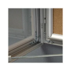 Azar Cork Enclosed Bulletin Board, Aluminum Frame, 29.72