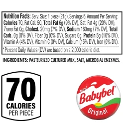 Babybel Mini Variety Cheese, 4.5 oz., 5/Pack (600-00234)