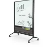 Balt D.O.C. Glass Room Divider, Black Aluminum Frame, 58" x 46.3" (8221D-7998)