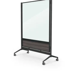 Balt D.O.C. Glass Room Divider, Black Aluminum Frame, 58" x 46.3" (8221D-7998)