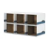 Bankers Box File/Cube™ Quick Set-Up Corrugated File Storage Box Shells, Letter/Legal Size, White/Blue, 6/Carton (0162601)