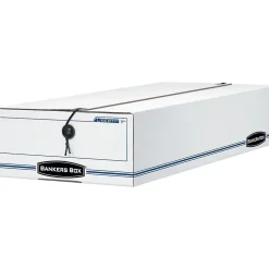 Bankers Box Liberty Check and Form Boxes, Check Size, White/Blue (4662401)