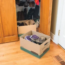 Bankers Box® Medium-Duty Recycled FastFold File Storage Boxes, Lift-Off Lid, Letter/Legal Size, Brown, 12/Carton (12770)