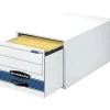 Bankers Box Stor/Drawer Steel Plus File Drawers, Letter Size, White/Blue, 6/Carton (00311)