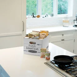 Bankers Box Stor/File 59% Recycled Corrugated File Box Lift Off Lid, Letter/Legal Size, White/Blue, 12/Carton (00703)